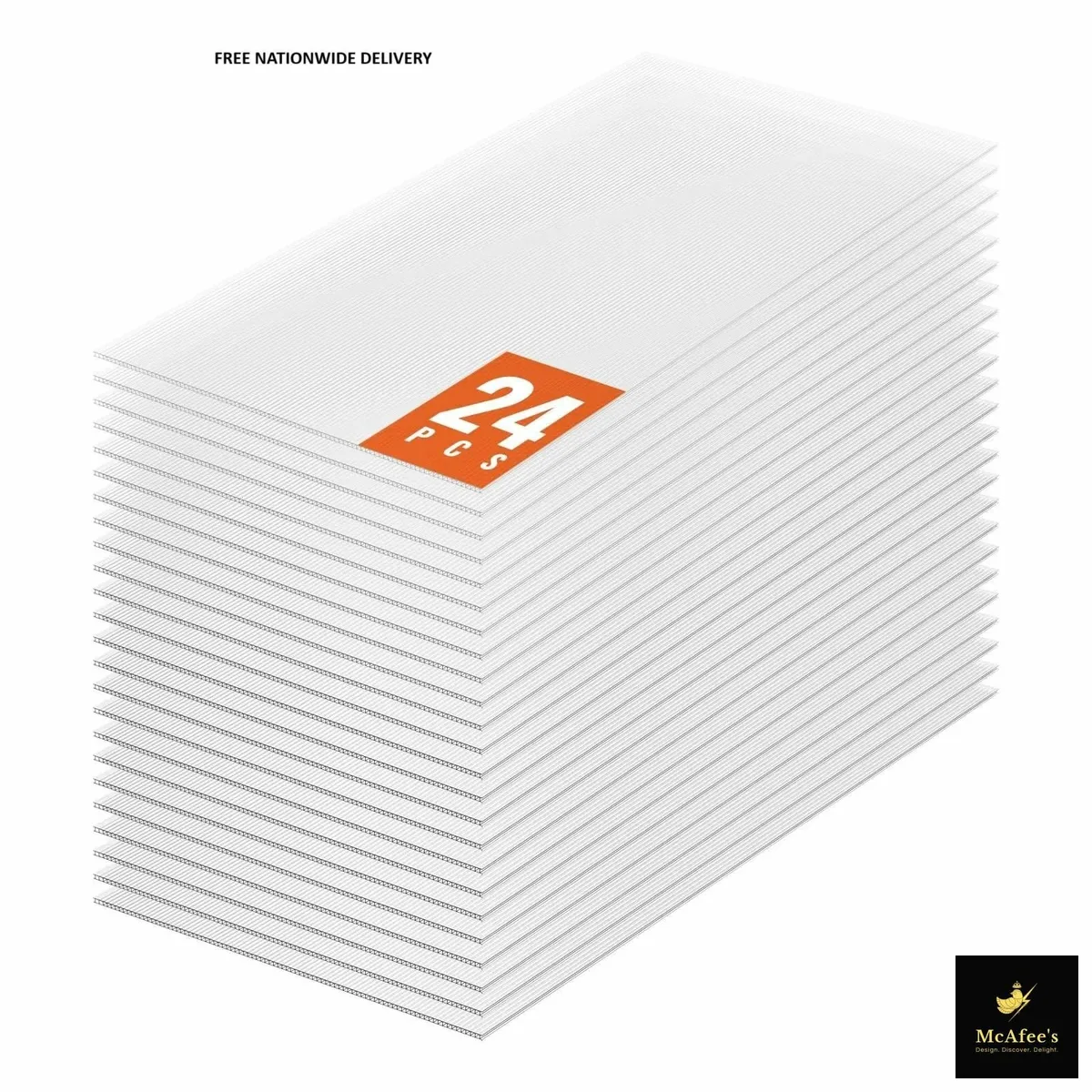 24 x Polycarbonate Twin Wall Sheets 60.5 x 121cm U - Image 1