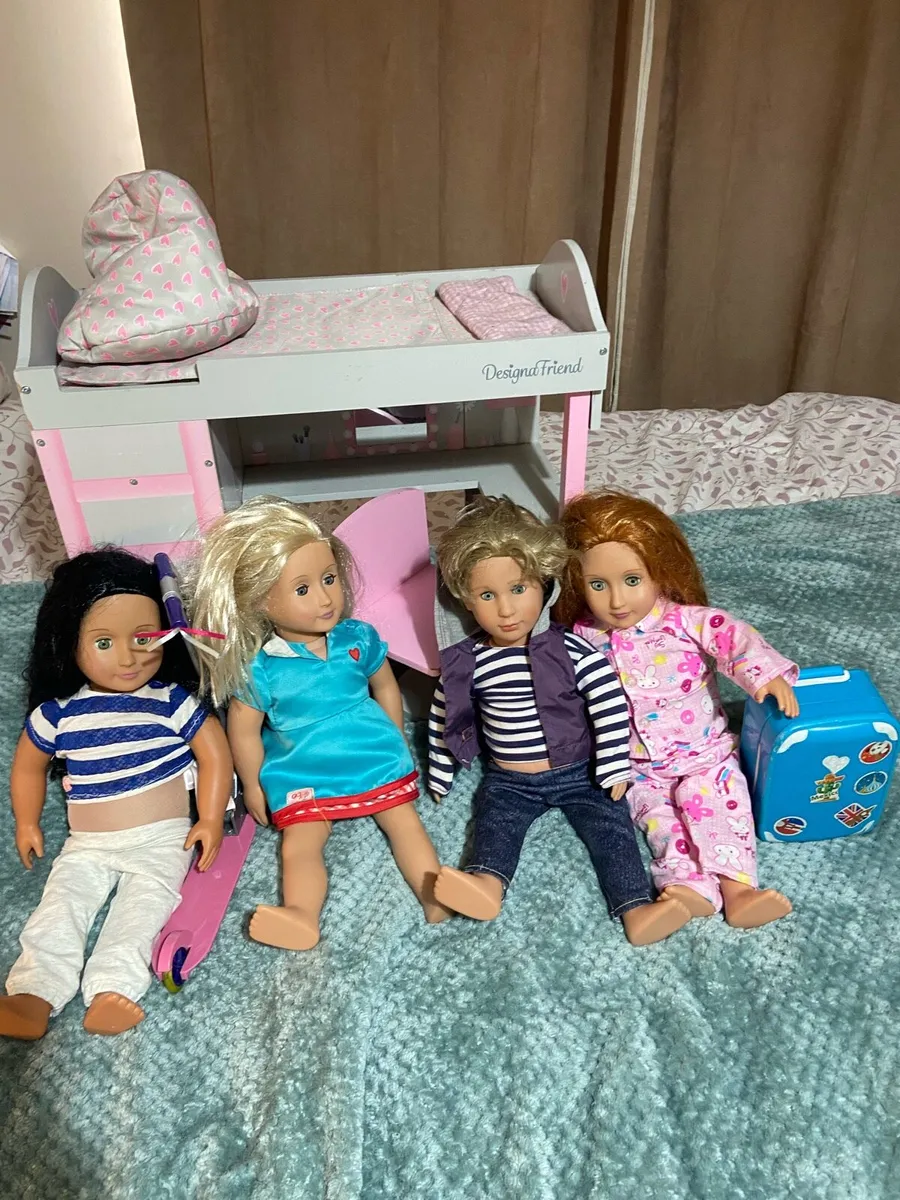 Kids Our Generation Dolls and Bed - Image 2