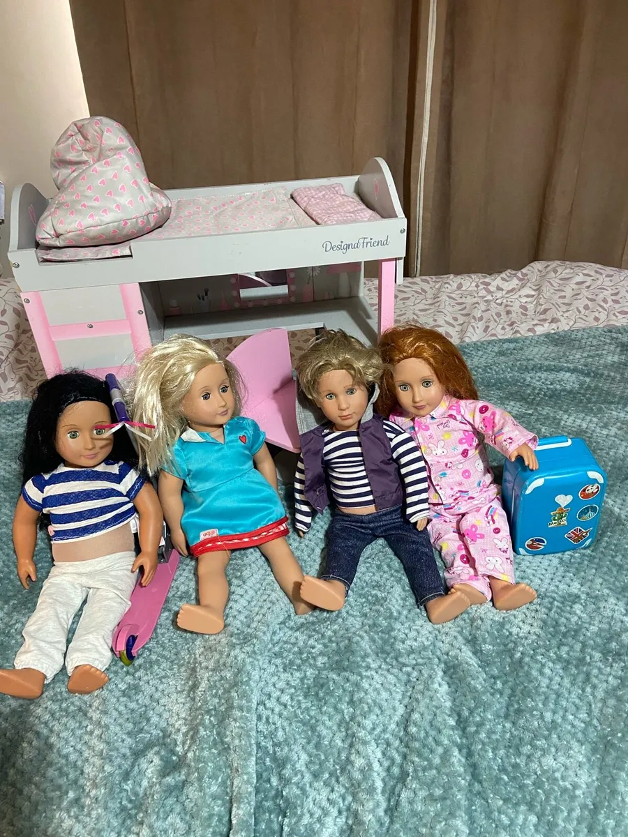 Kids Our Generation Dolls and Bed - Image 3