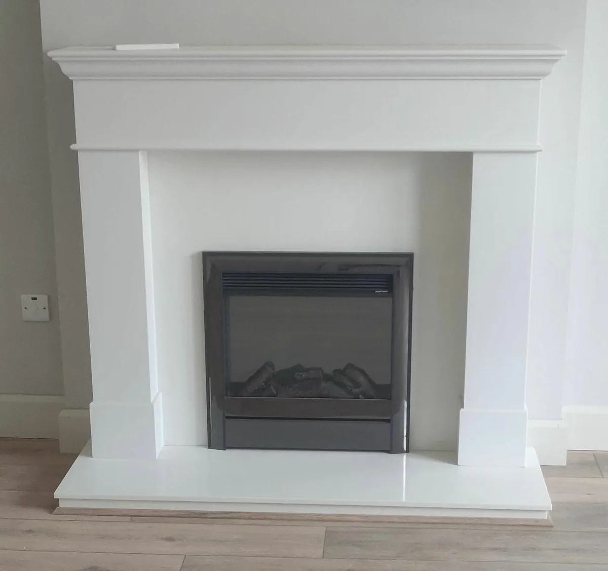 Marble firplace and electric fire - Image 1