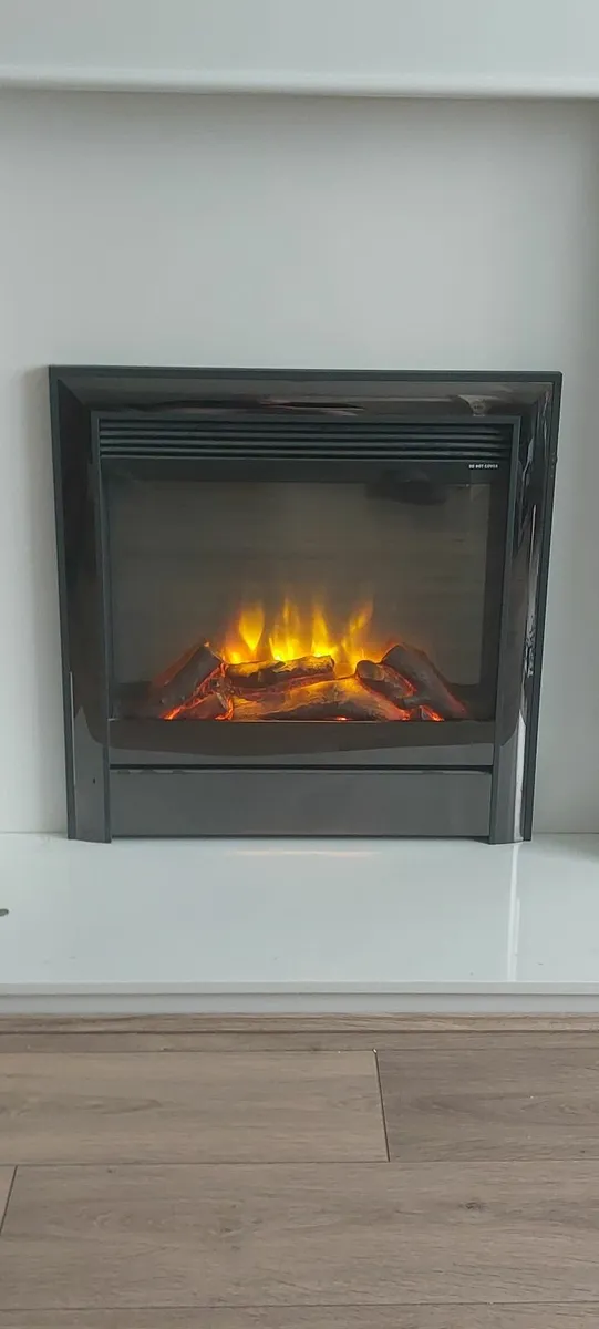 Marble firplace and electric fire - Image 2