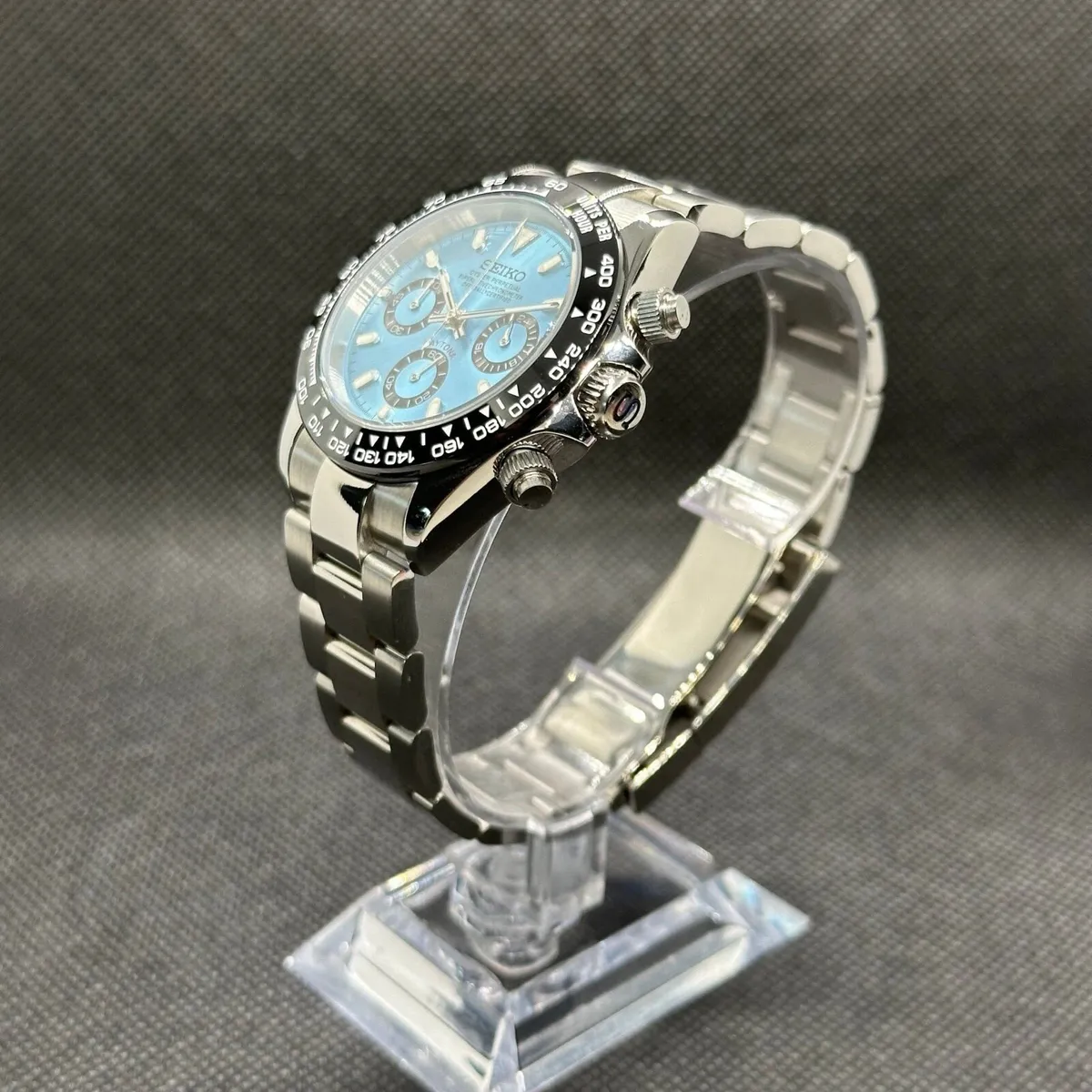 Seiko Daytona Style Mod 40mm Automatic Watch - Image 2