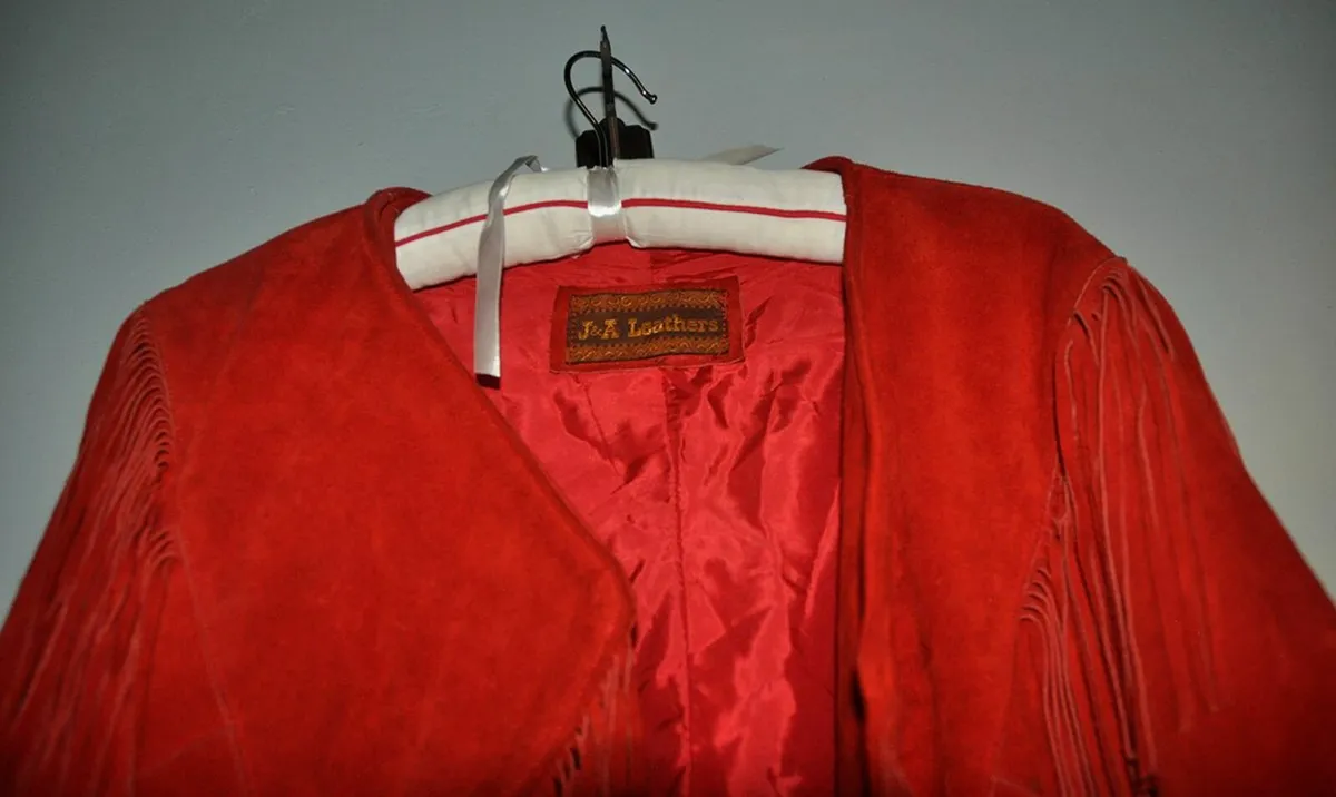 Red Leather Cowboy Jacket, J & A Leathers, Mexico - Image 2