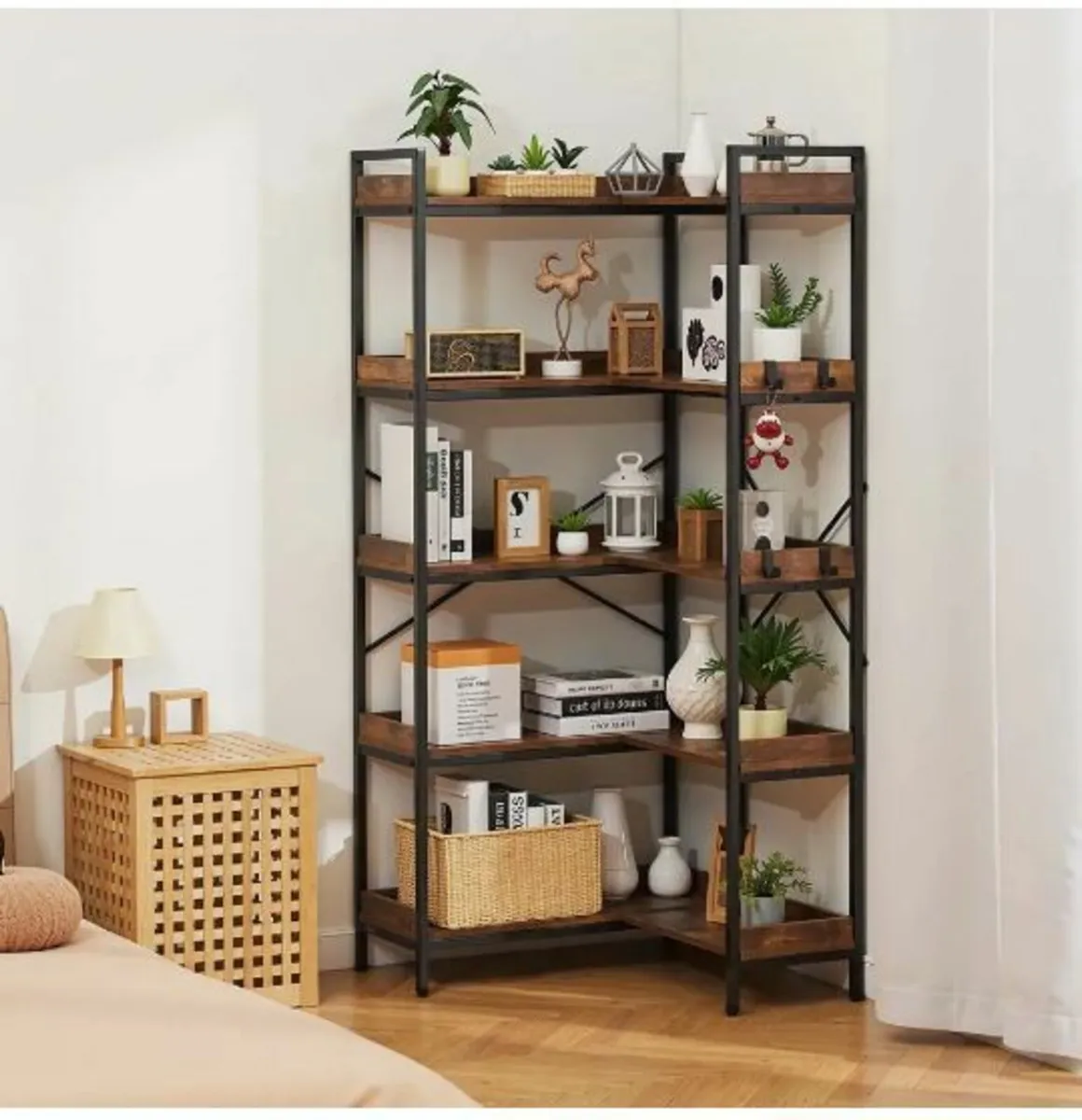 5 Tier Corner Bookshelf - Image 4