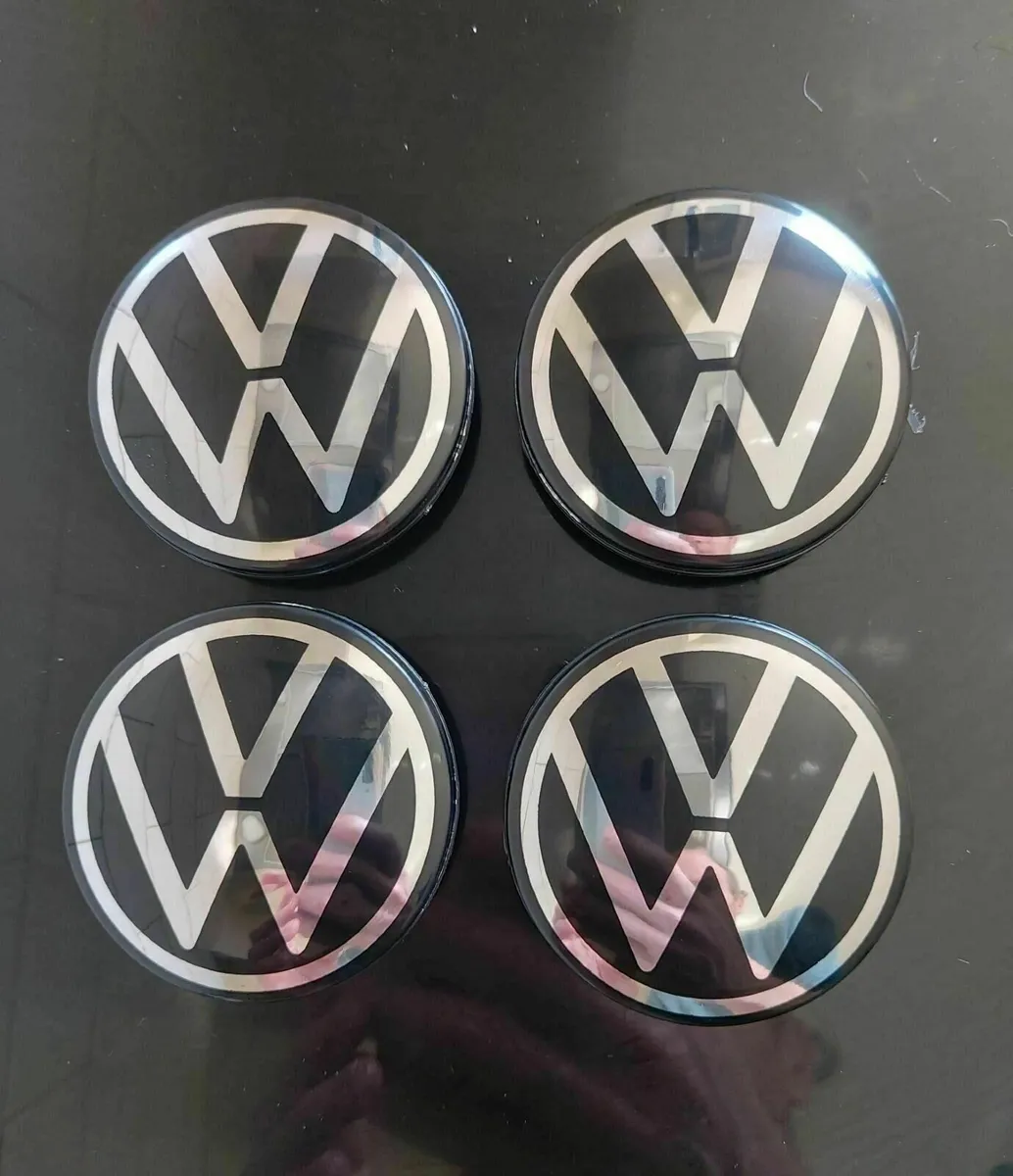 4 x VW 65mm Centre Caps (New Logo) FREE POST - Image 1
