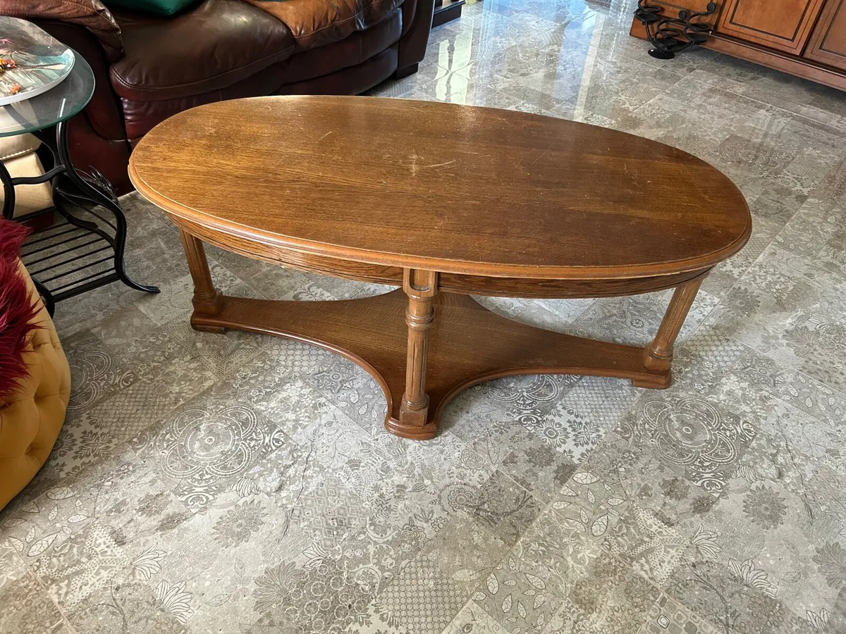 T V unit & oak coffee table - Image 4