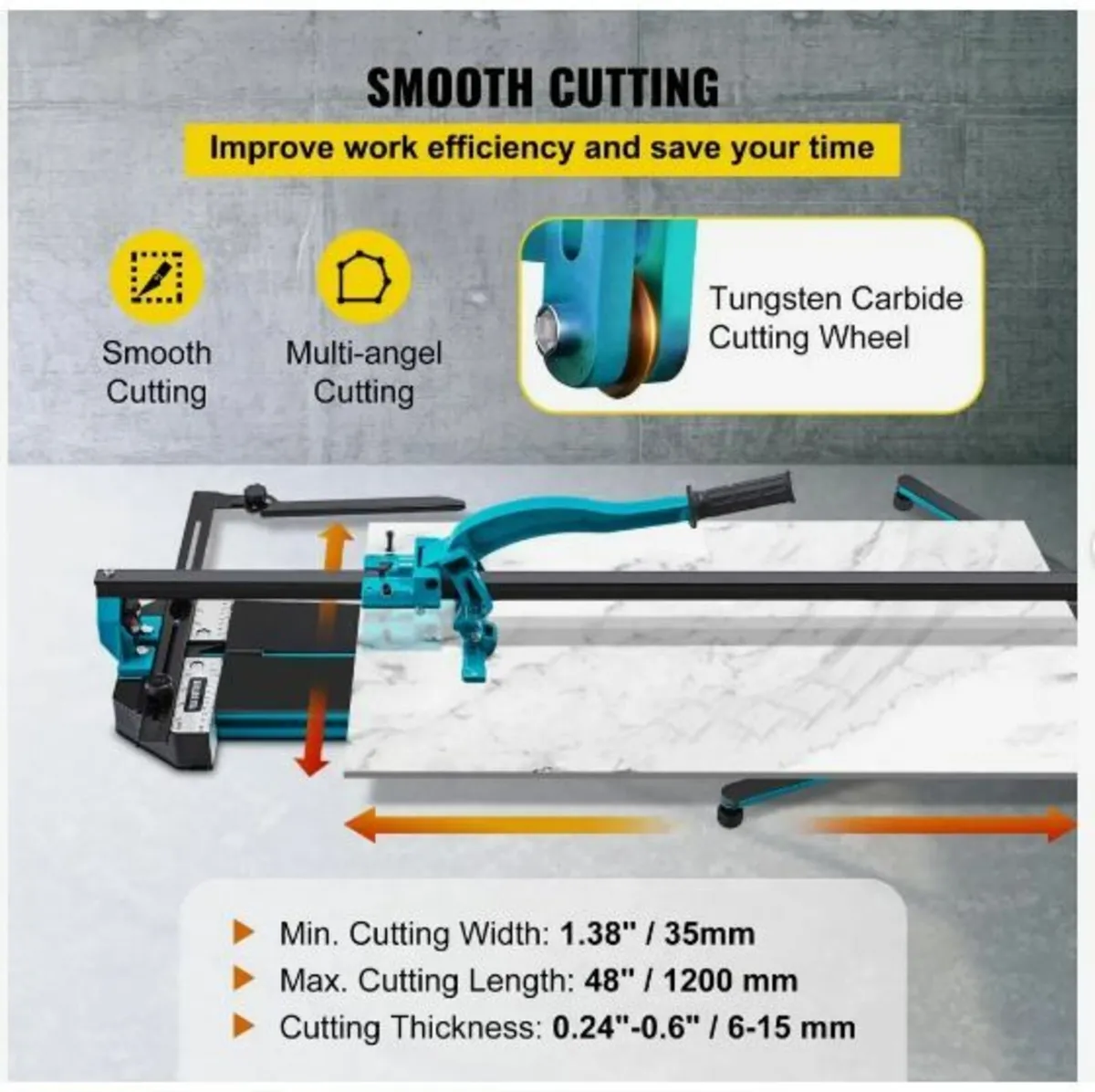 47 Inch Tile Cutter Single Rail Double - Image 4