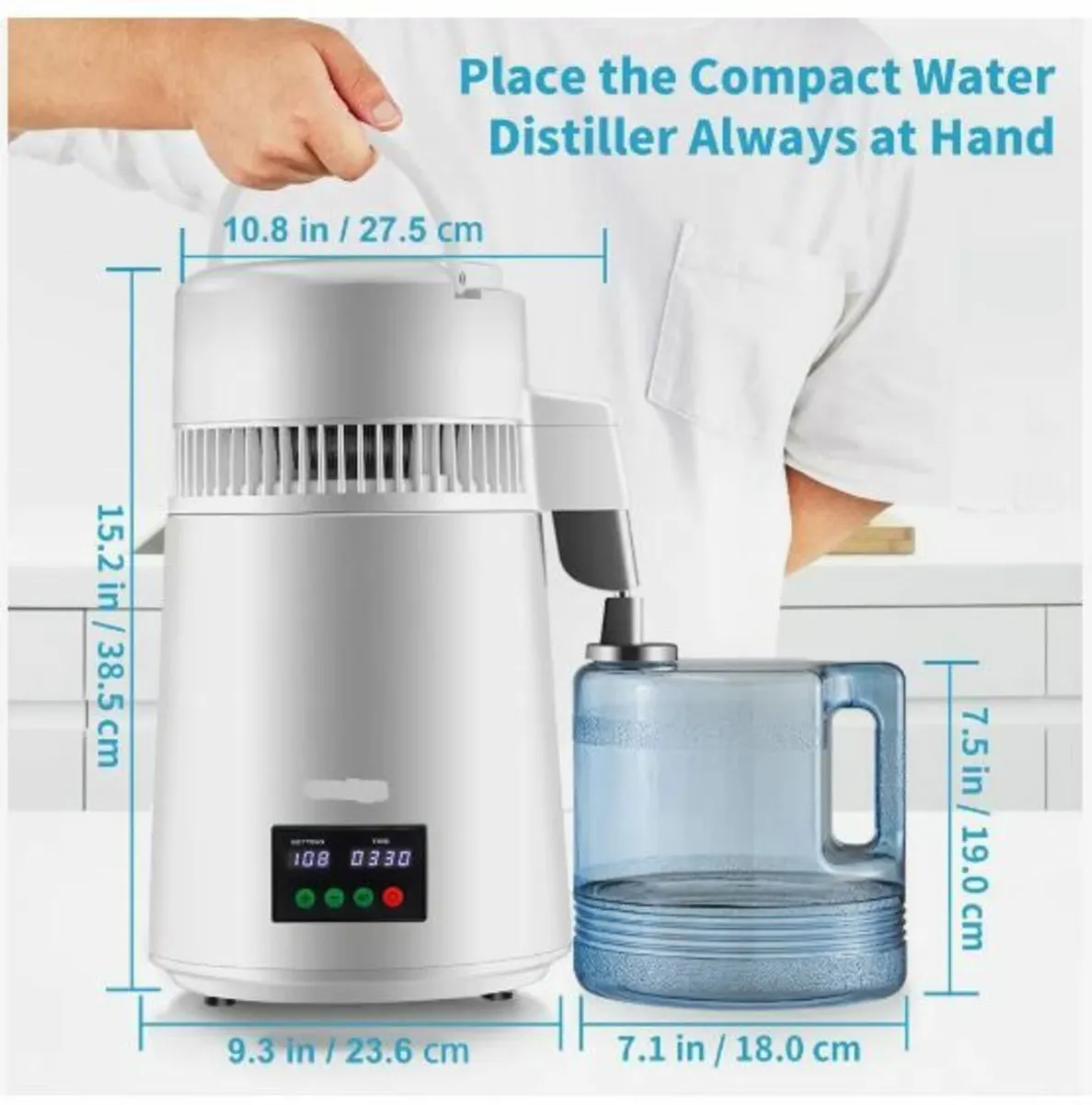 4L Water Distiller 1L/H Distilled Water - Image 2