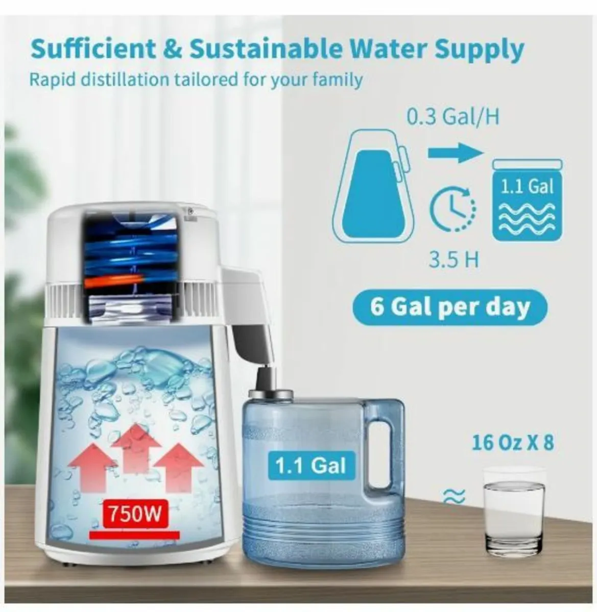 4L Water Distiller 1L/H Distilled Water - Image 4