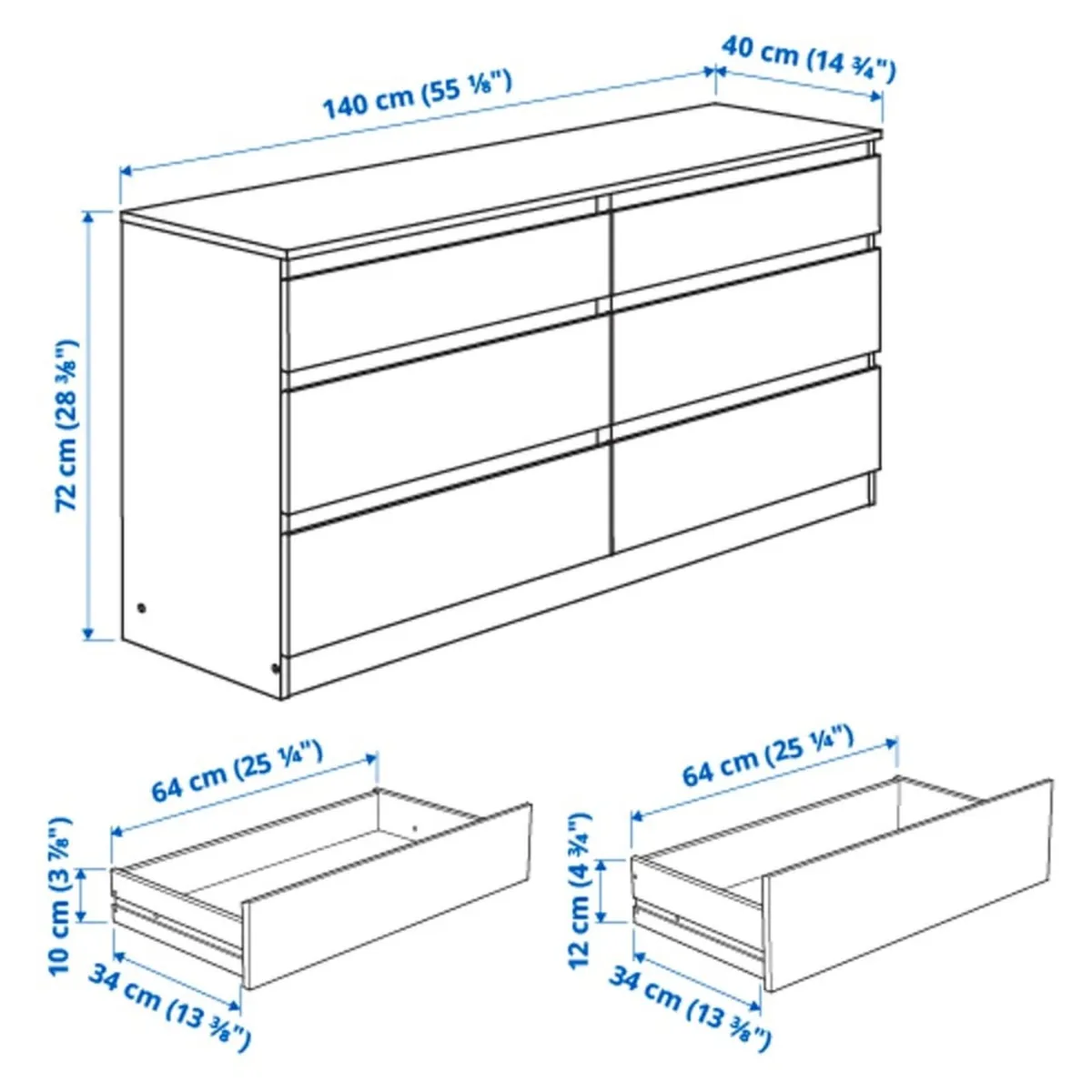 Chest of 6 Drawers - Image 3