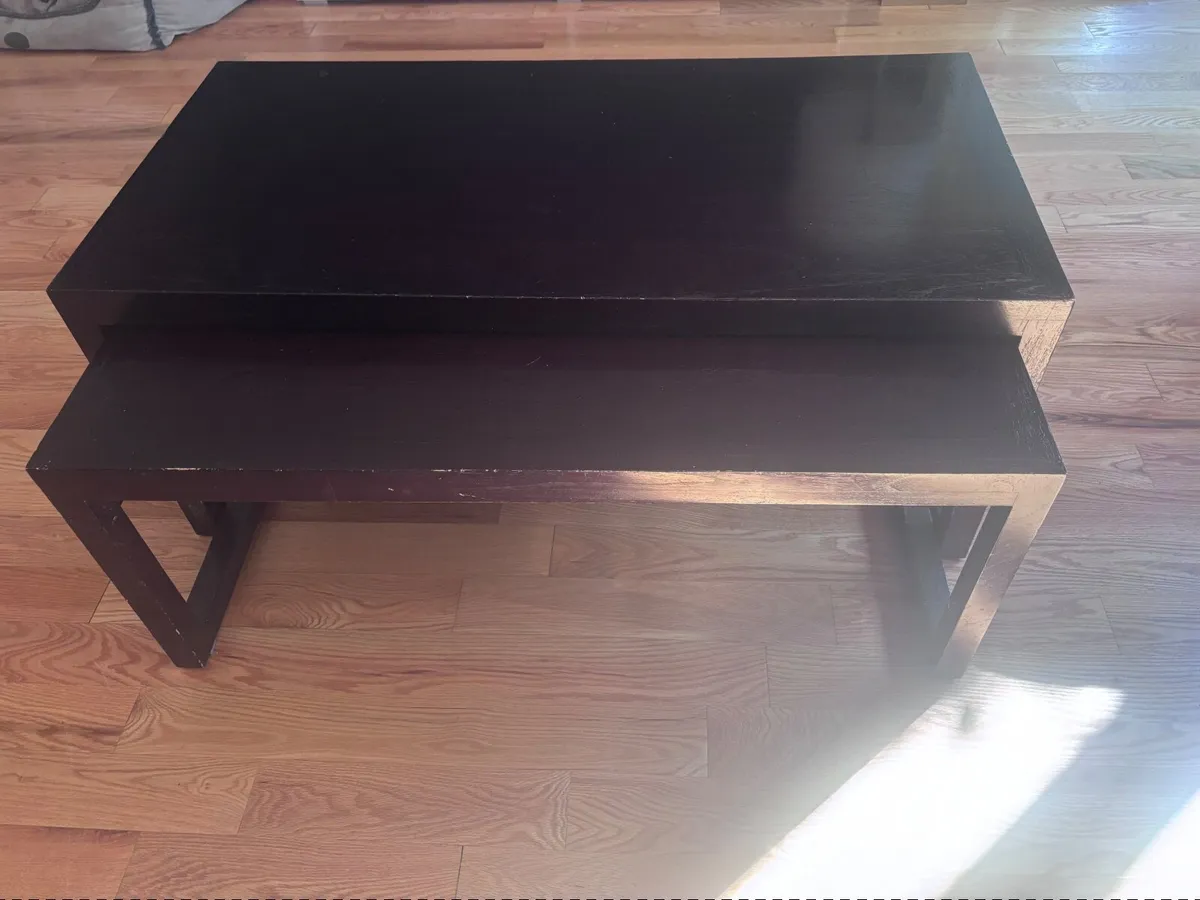 Mahogany Veneer Coffee Tables - Image 1