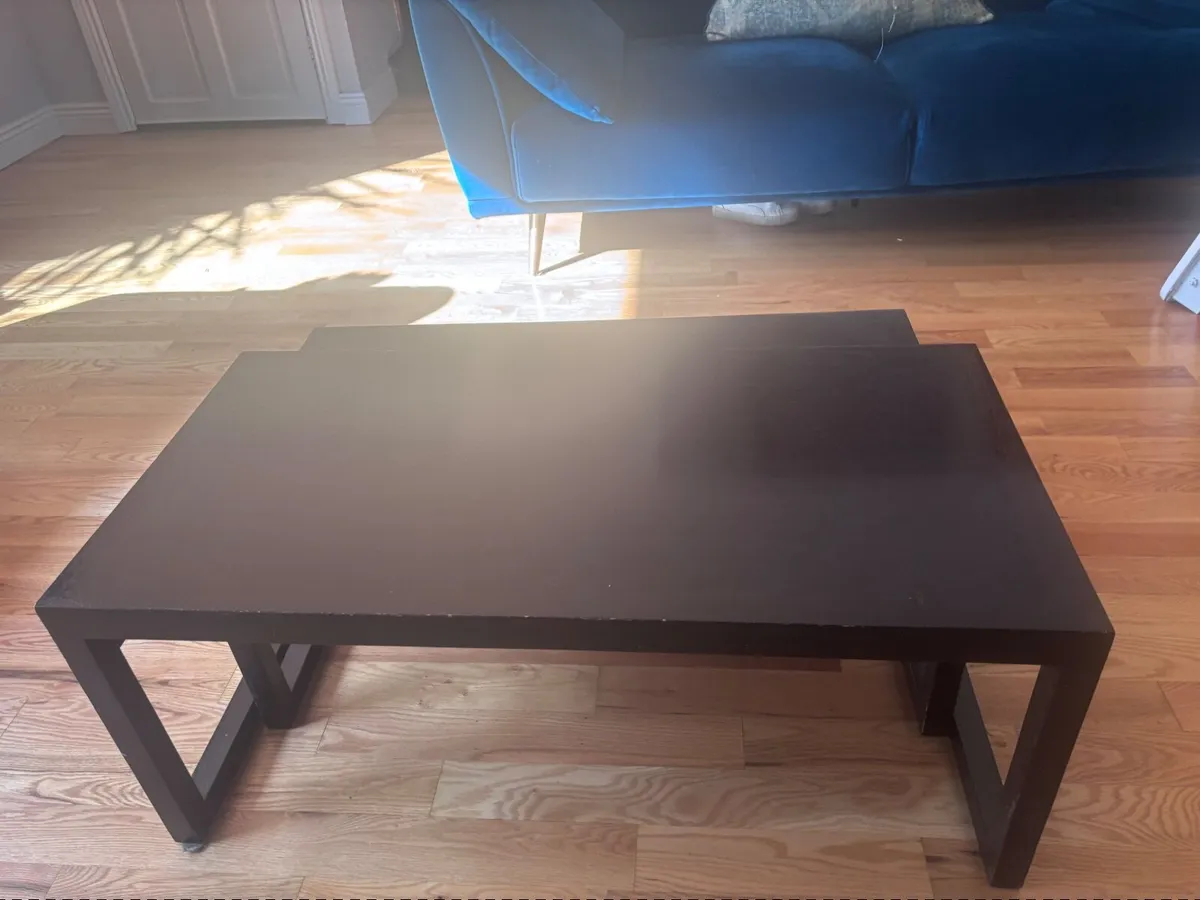Mahogany Veneer Coffee Tables - Image 2