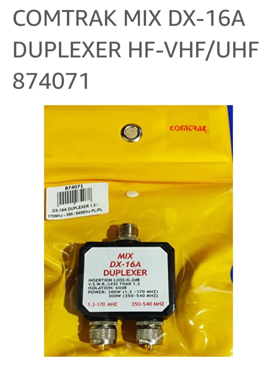 Duplexer or diplexer for ham radio scanner radio - Image 1