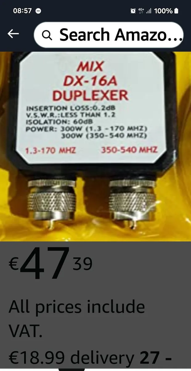 Duplexer or diplexer for ham radio scanner radio - Image 2