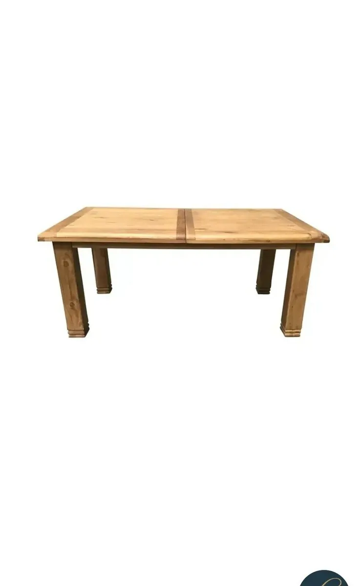Extendable Oak Dining Table with Bench & Chairs - Image 2