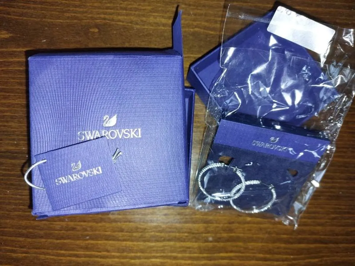 Swarovski Diamante Hoop Earrings