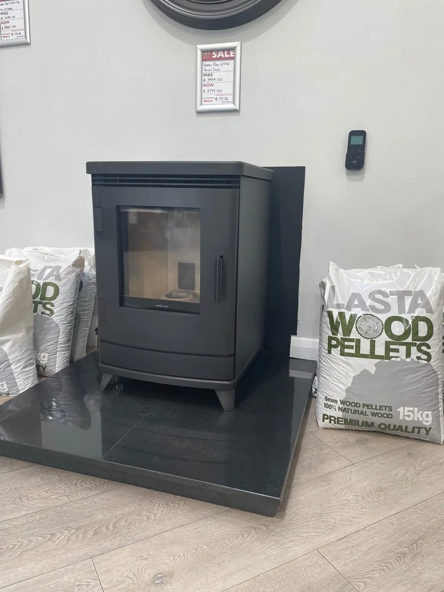 Ex-Display Nordic Finn Air 6.5kw Pellet Stove - Image 1