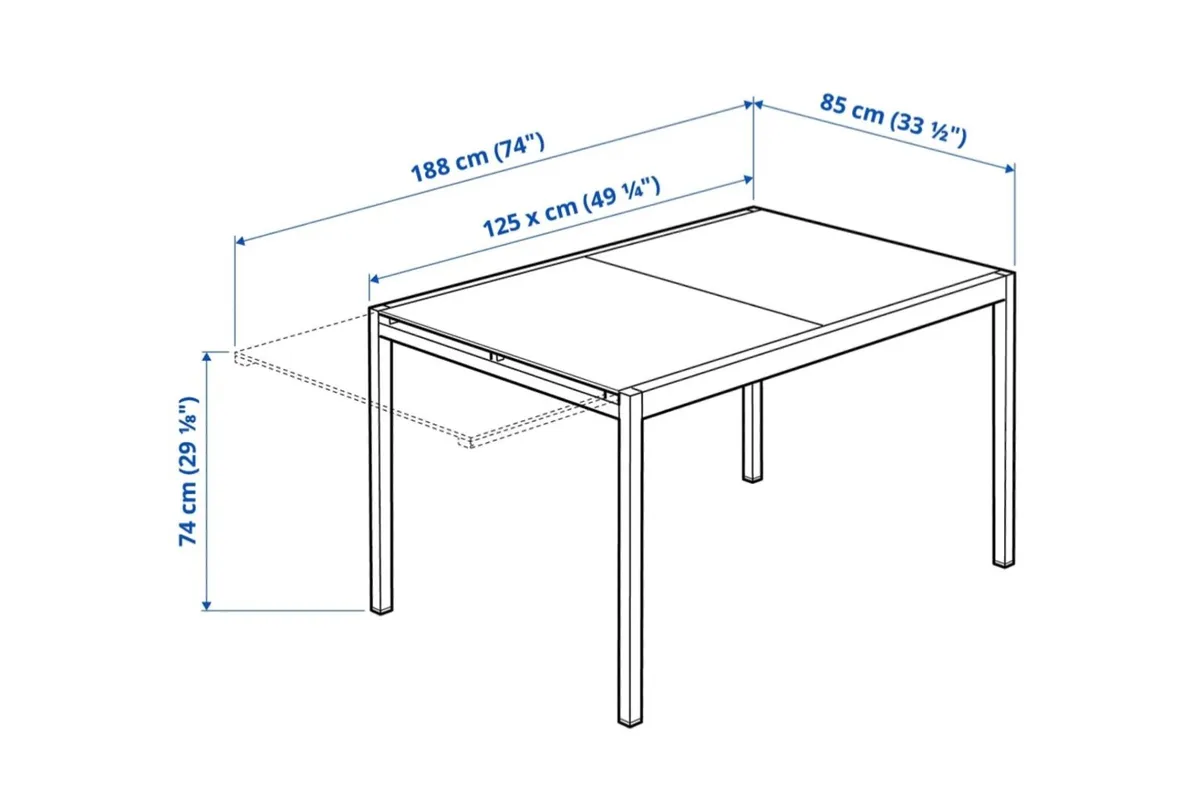 Extendable Glass Dining Table - Image 2