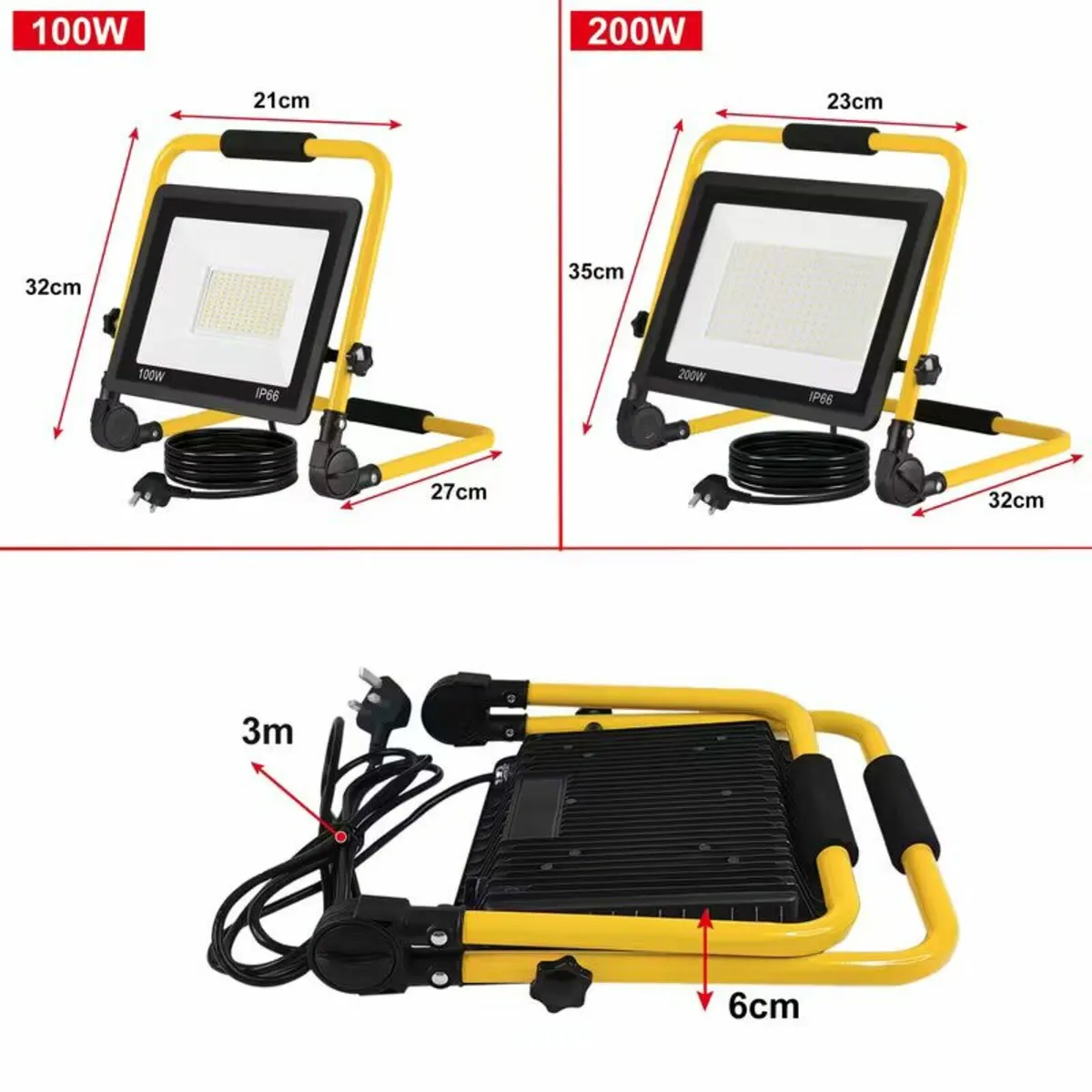 LED Work Light – Flood Construction Spotlight - Image 2