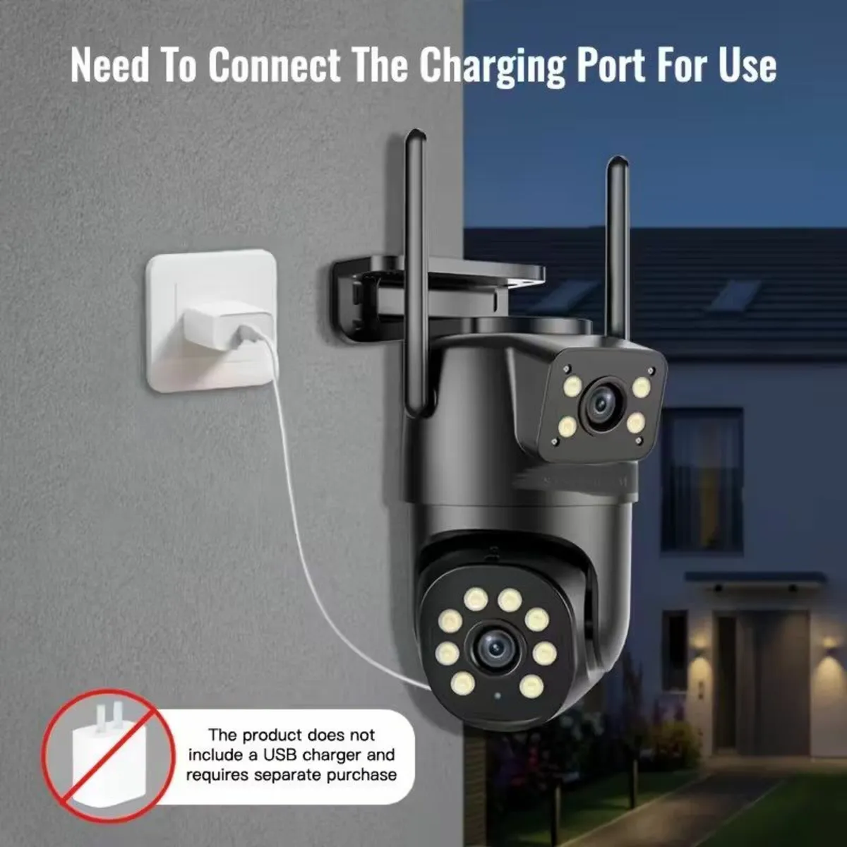 Outdoor PTZ Wireless IP Camera – Dual Lens 2.4G Wi - Image 3