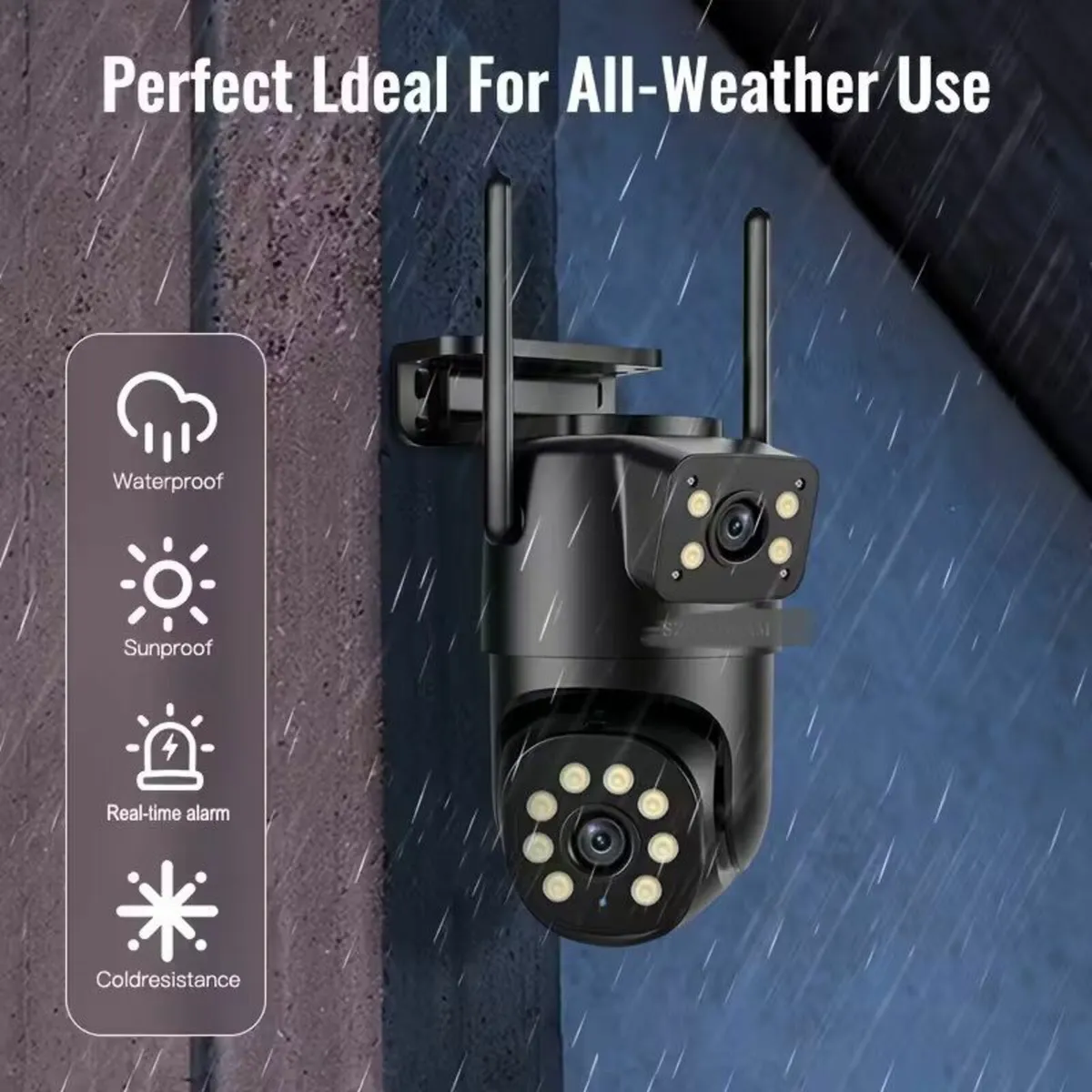 Outdoor PTZ Wireless IP Camera – Dual Lens 2.4G Wi - Image 4