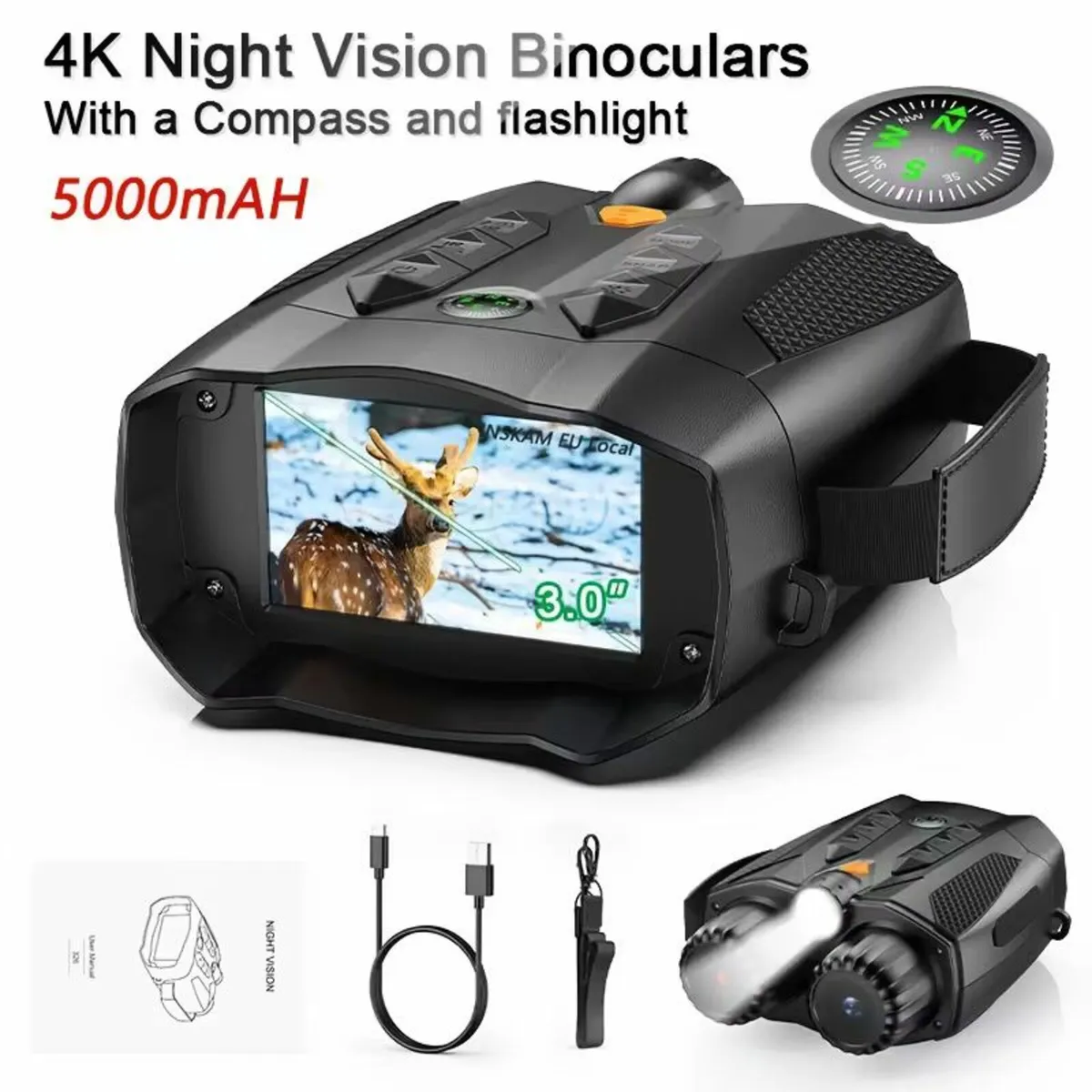Binocular Goggle HD Night Vision Infrared 10x Zoom - Image 4