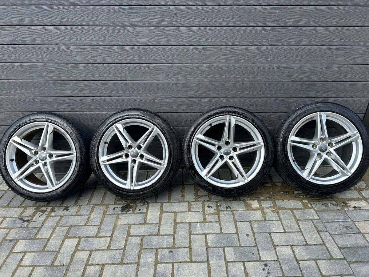 18”  GENUINE AUDI A5 ALLOYS WHEELS & TYRES - Image 2