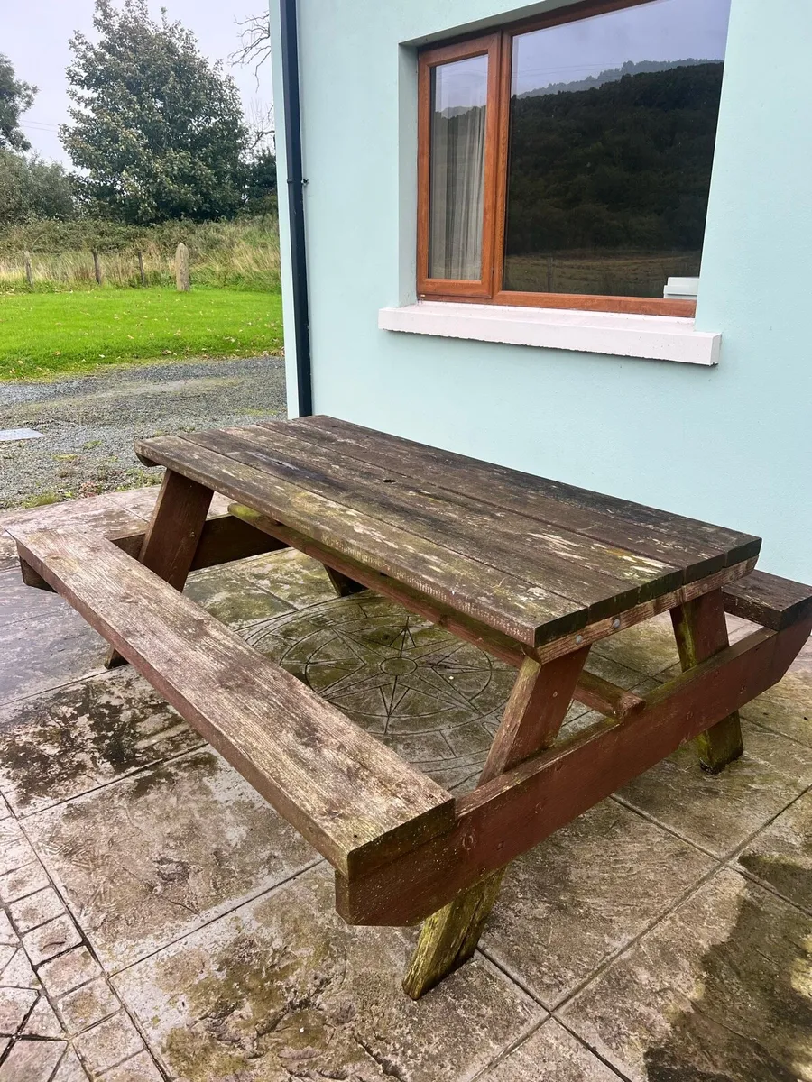 Very Solid Wooden Bench - Image 2