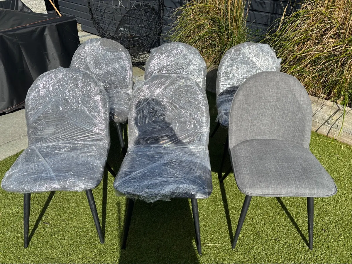 Grey Dining Room Chairs - Image 4