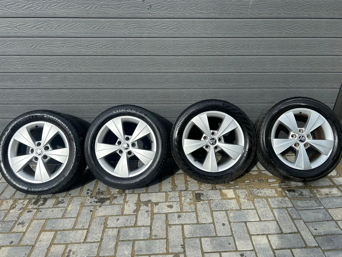 16” GENUINE SKODA OCTAVIA ALLOY WHEELS & TYRES - Image 2