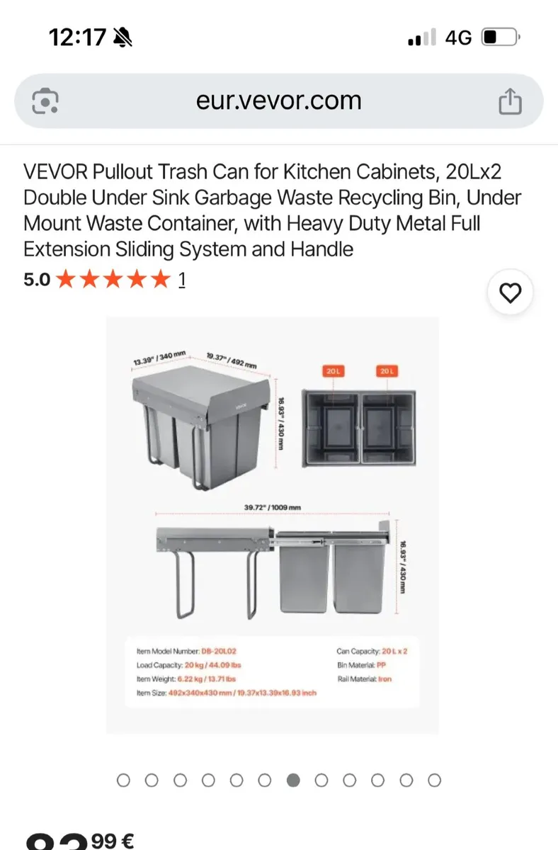 Pull out under counter bins - Image 2