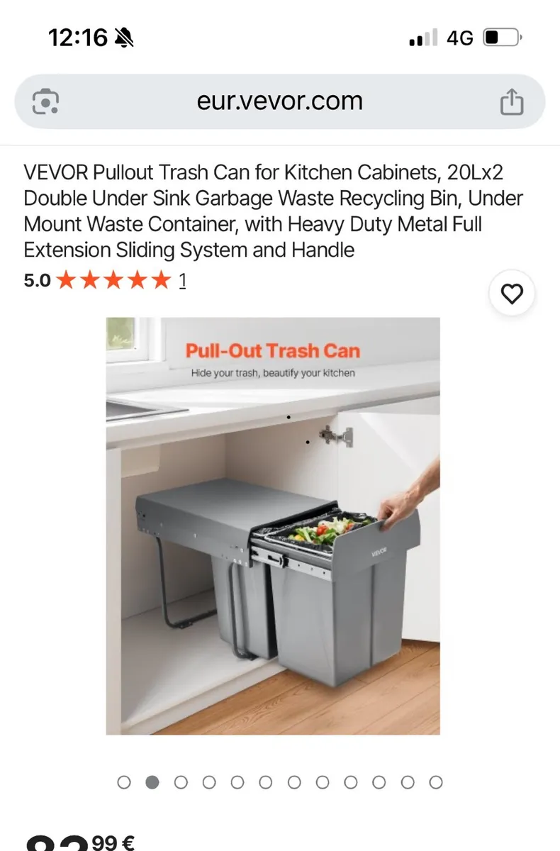 Pull out under counter bins - Image 3
