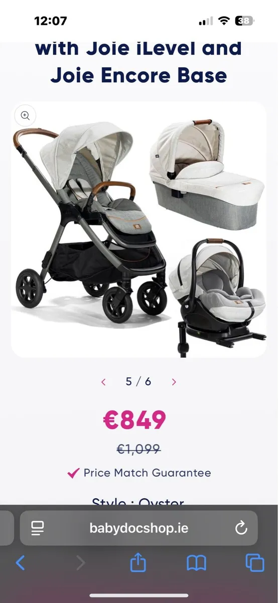 Joie travel system oyster colour - Image 1