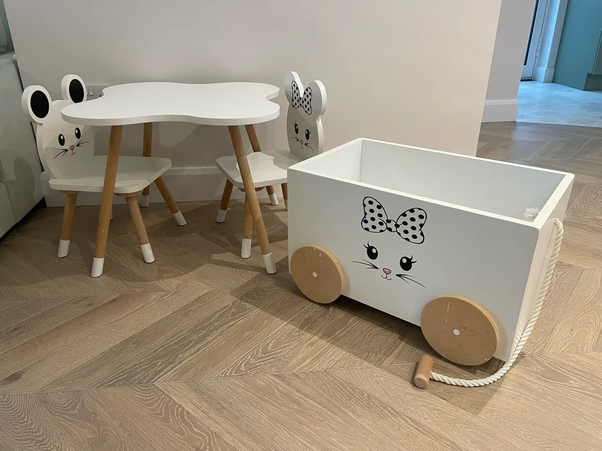 Kids Table Set & Toy Storage Box - Image 1