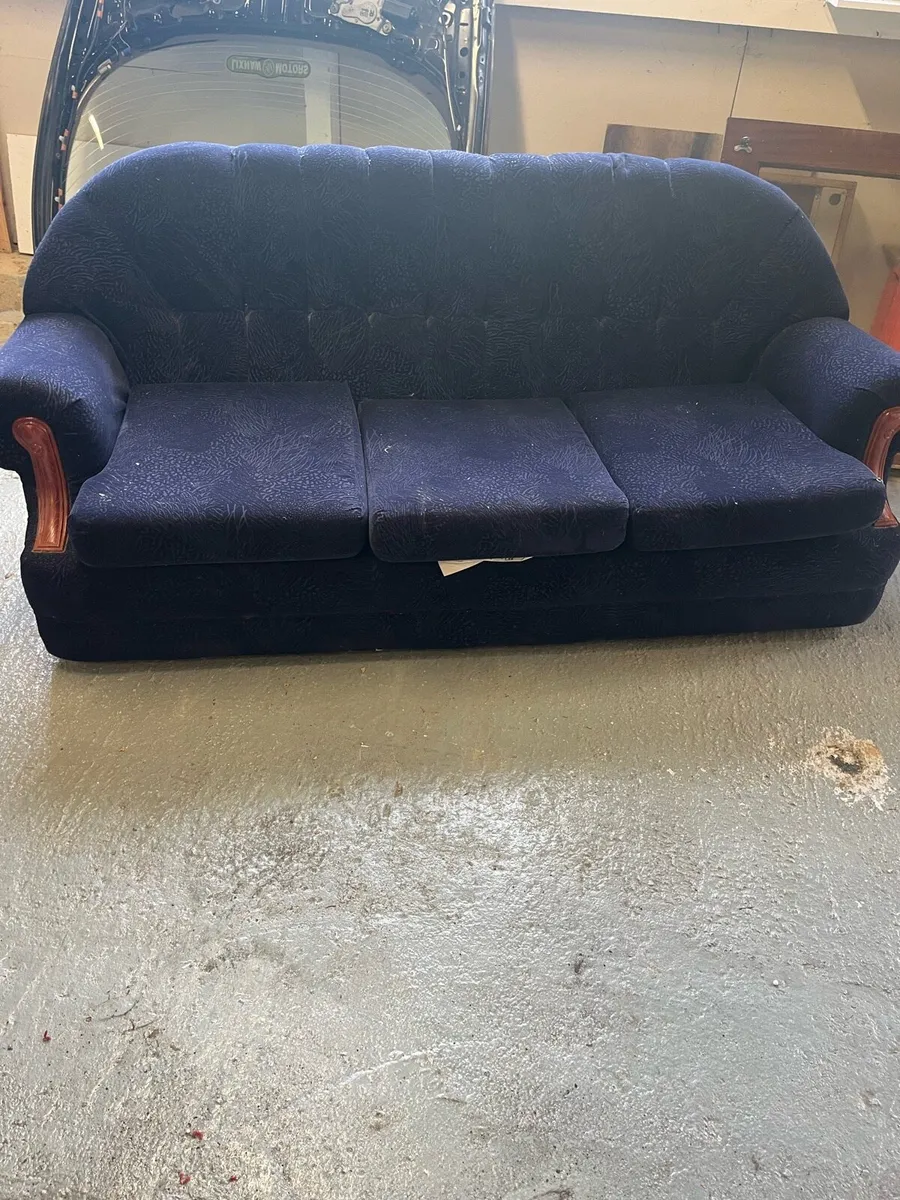 Blue 3 piece suite - Image 1