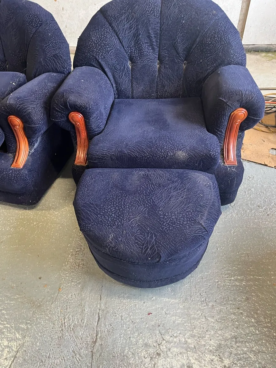 Blue 3 piece suite - Image 3