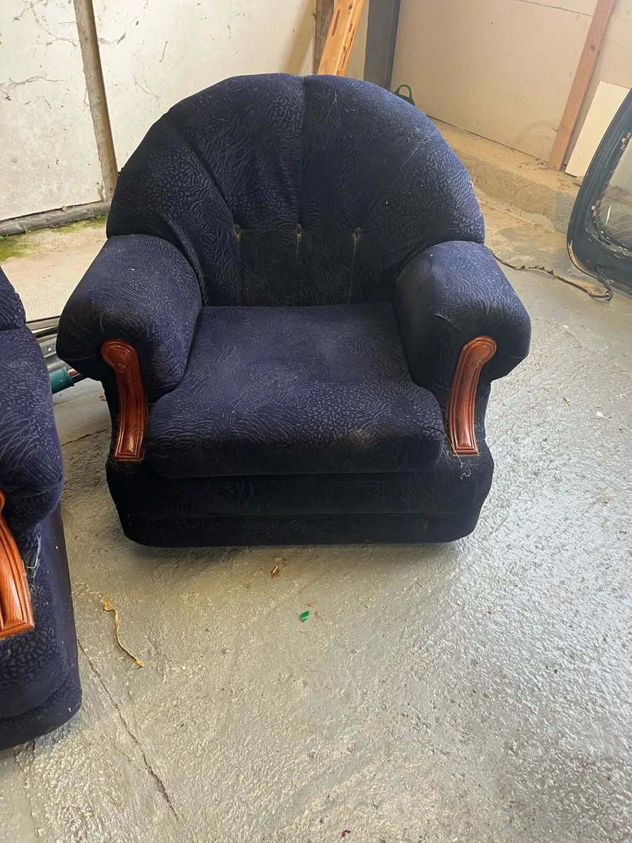 Blue 3 piece suite - Image 4