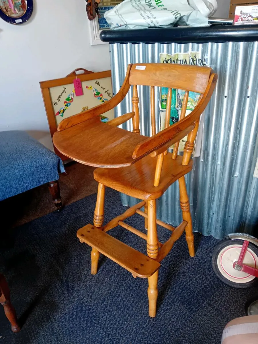 Antique Pine Baby High Seat - Image 1
