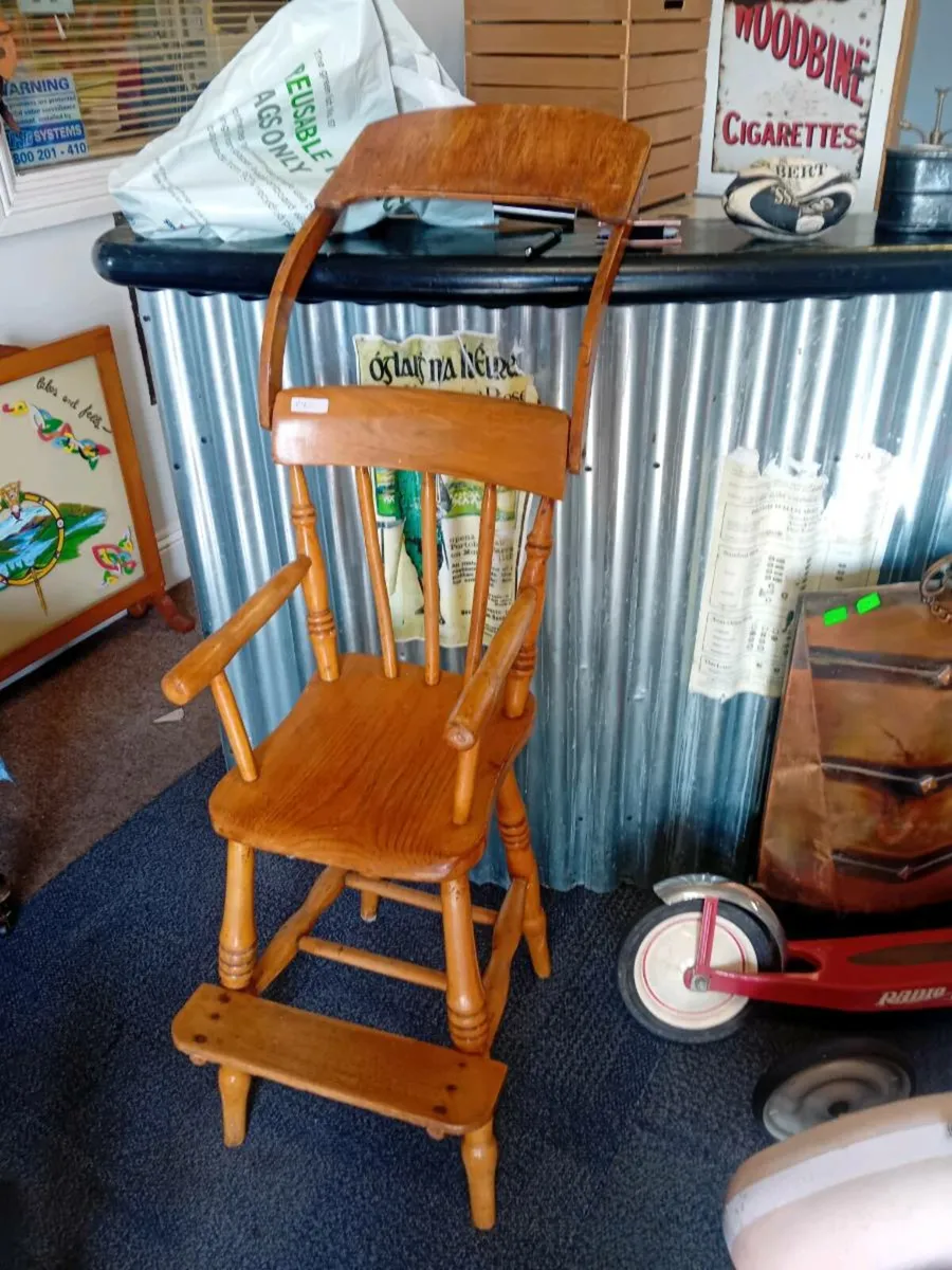 Antique Pine Baby High Seat - Image 2
