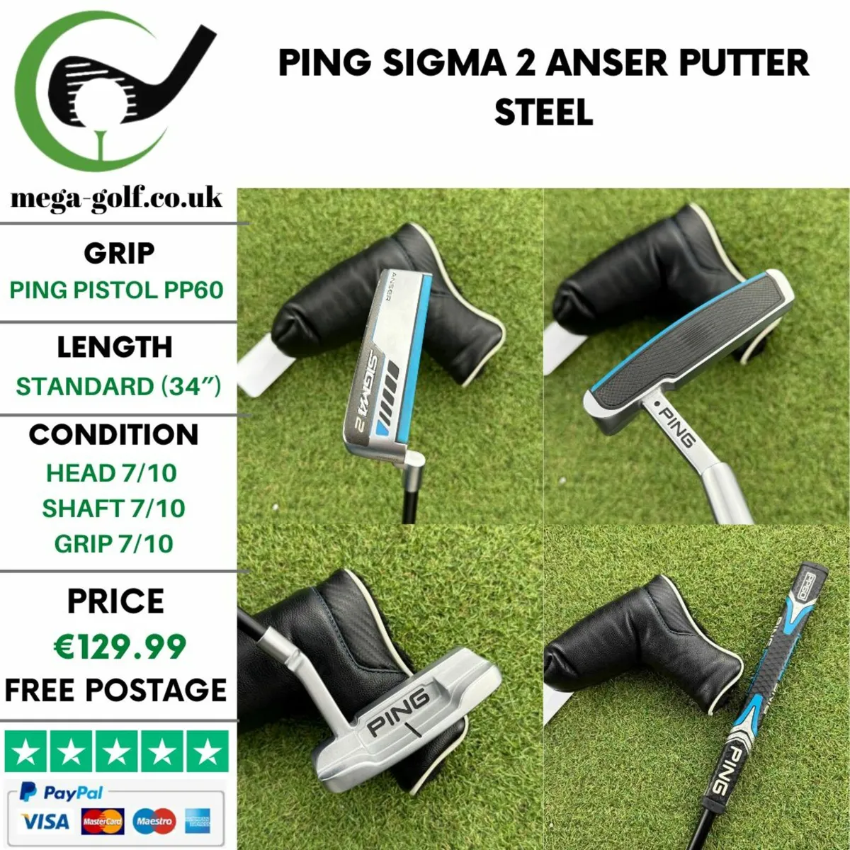 Ping Sigma 2 Anser Putter / 34″ / Steel - Image 1