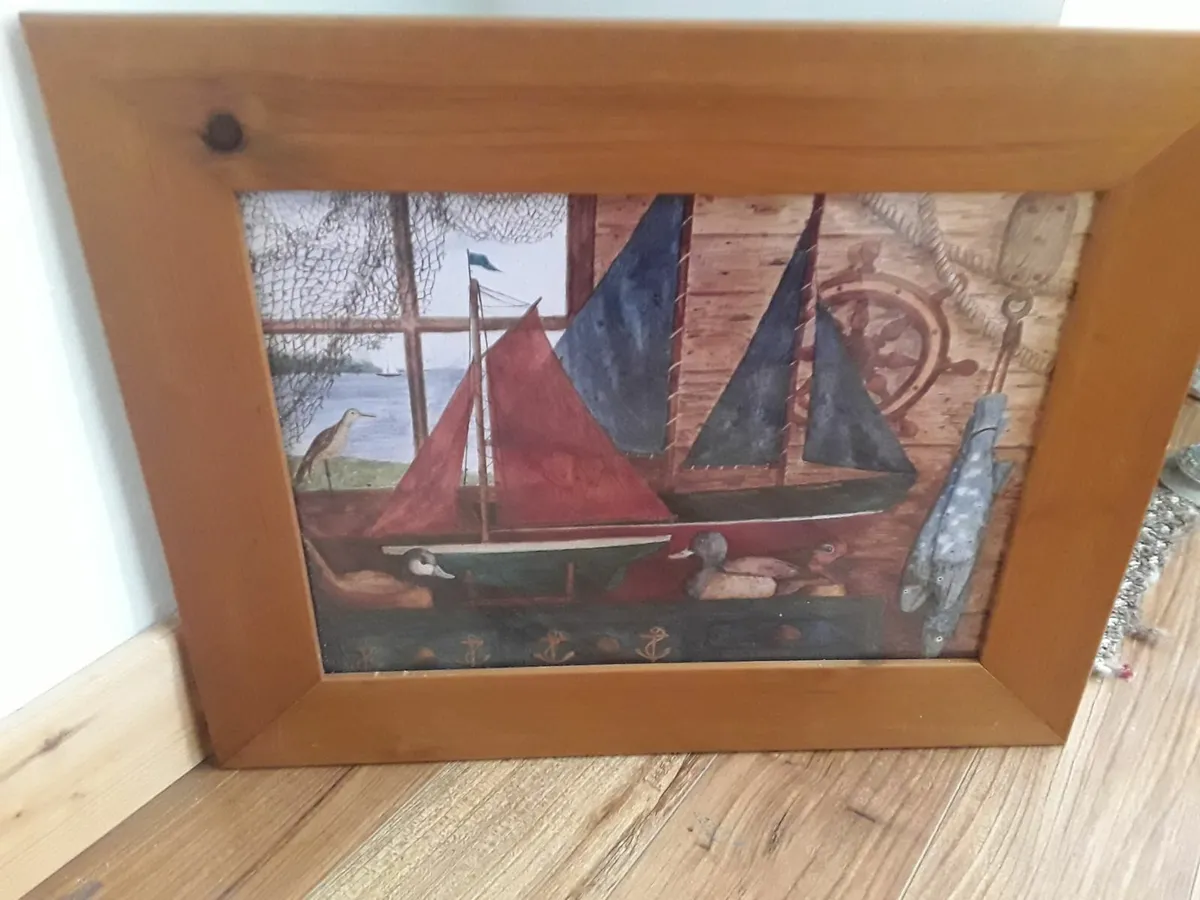 Lovely picture vibrant colours solid pine frame - Image 2