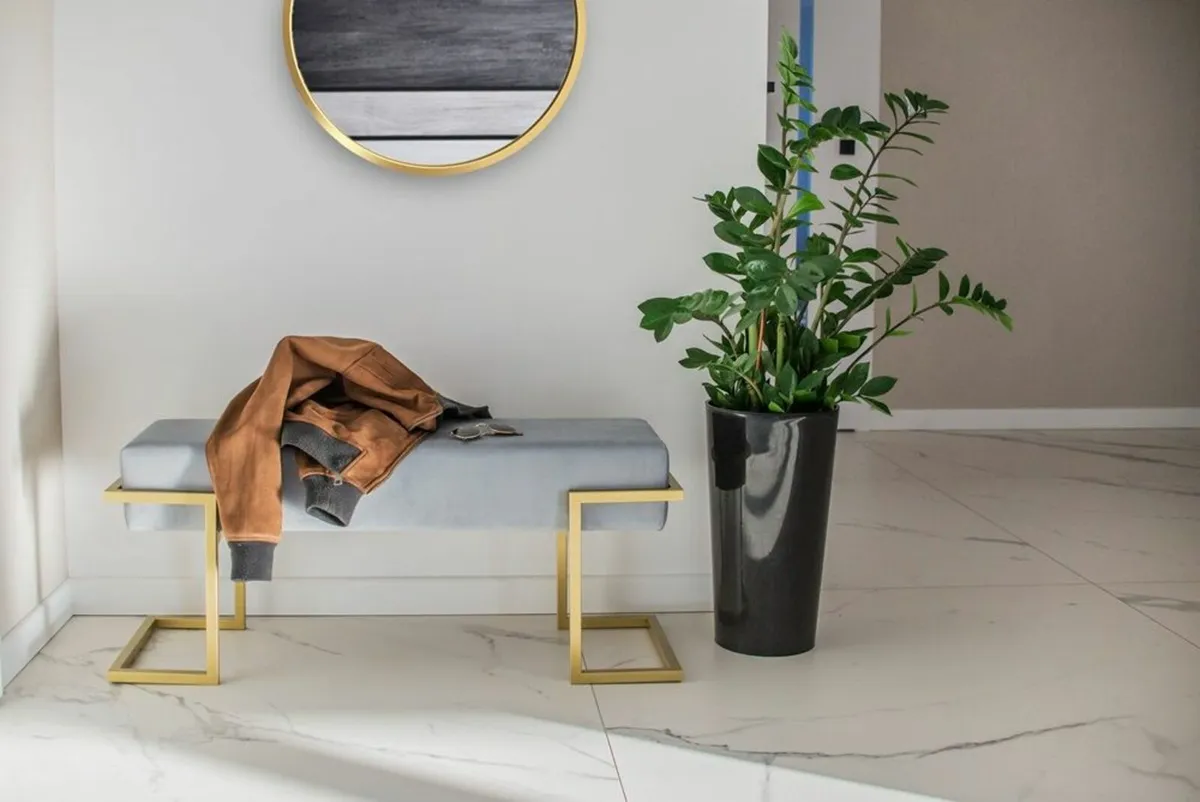 Axon Modern Velvet Benches with Black/Gold/Silver - Image 2