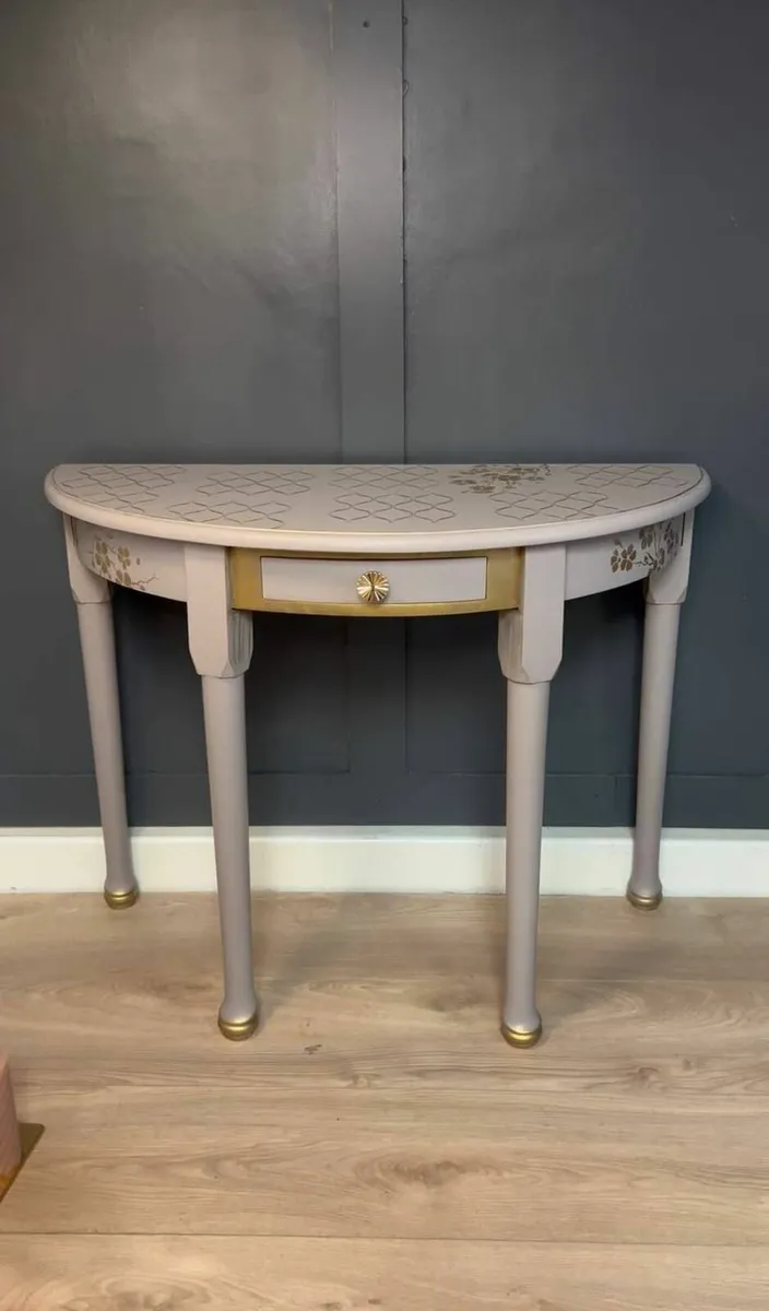 Versailles Elegant Half-Moon Console Table - Image 1