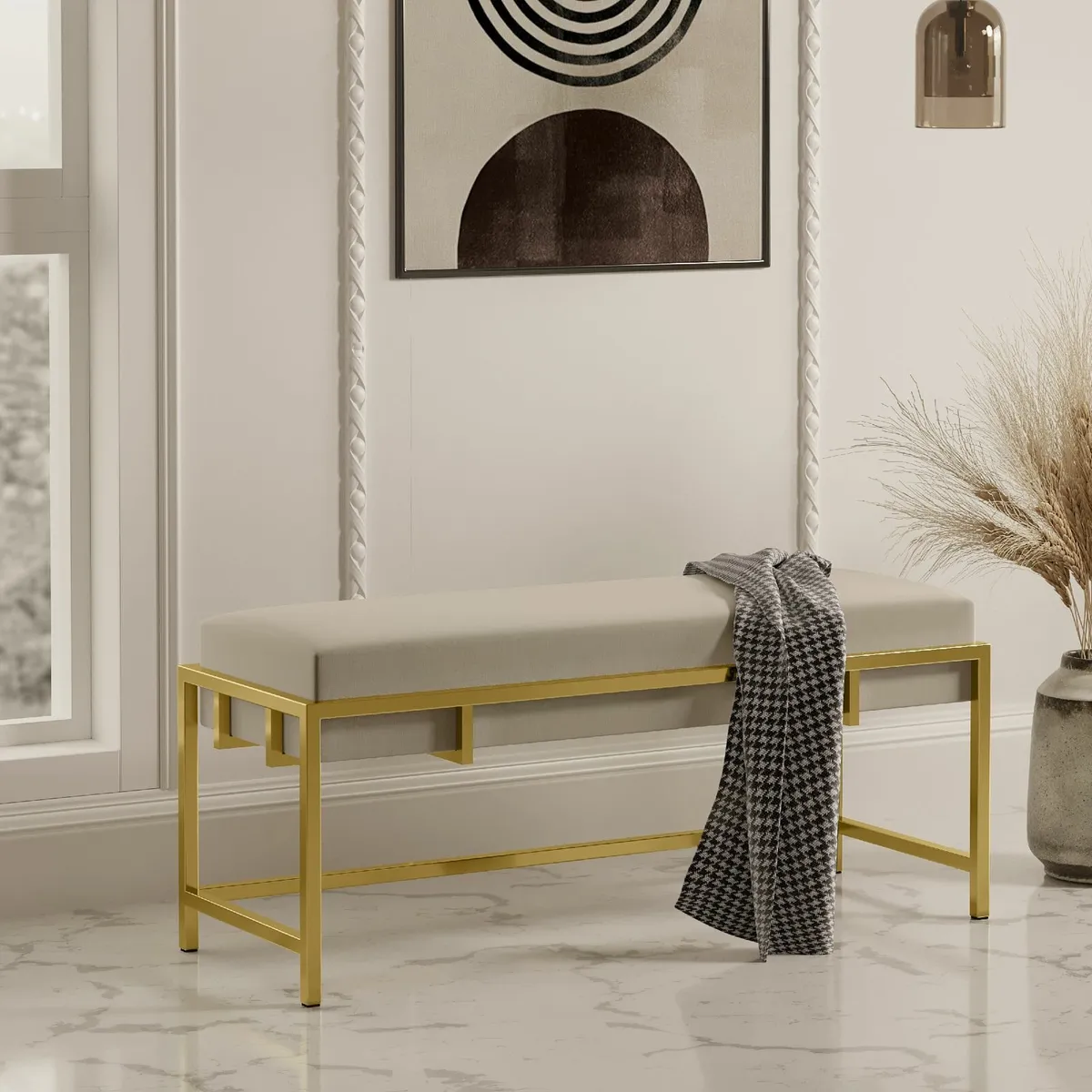 Lexi Modern Glam Upholstered Bench - Image 4
