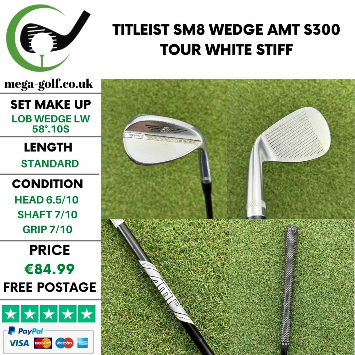 Titleist Sm8 Wedge Lw 58°.10s / Stiff - Image 1