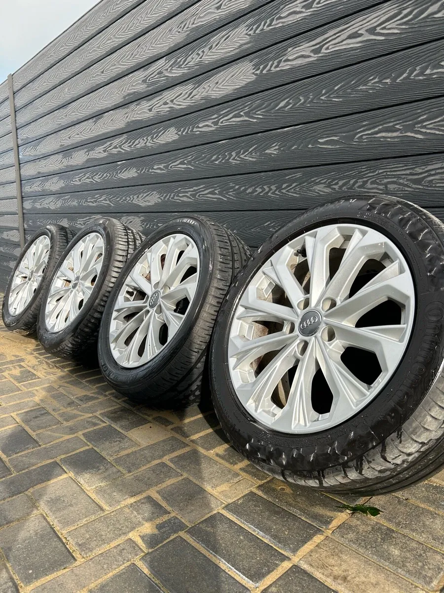 17” GENUINE AUDI A4 ALLOY WHEELS & TYRES - Image 1