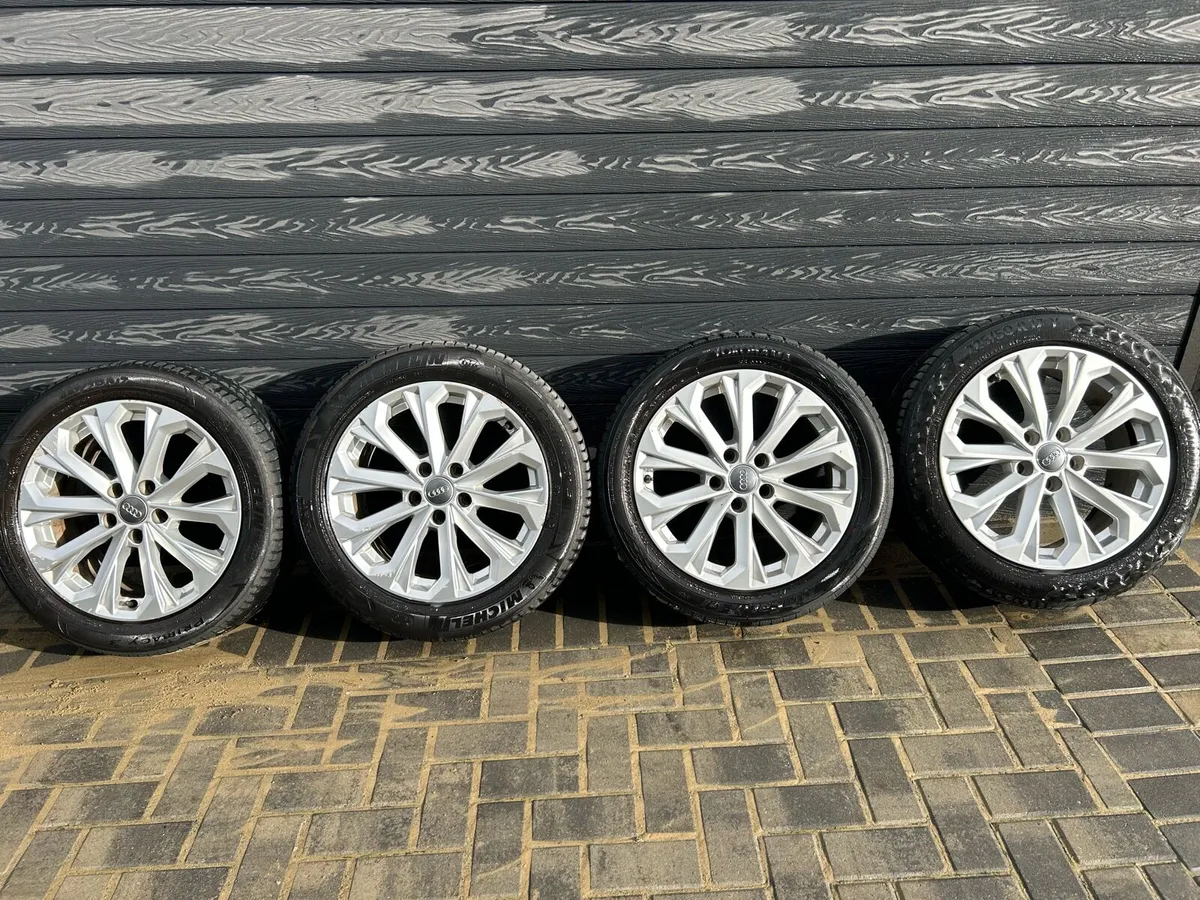 17” GENUINE AUDI A4 ALLOY WHEELS & TYRES - Image 2