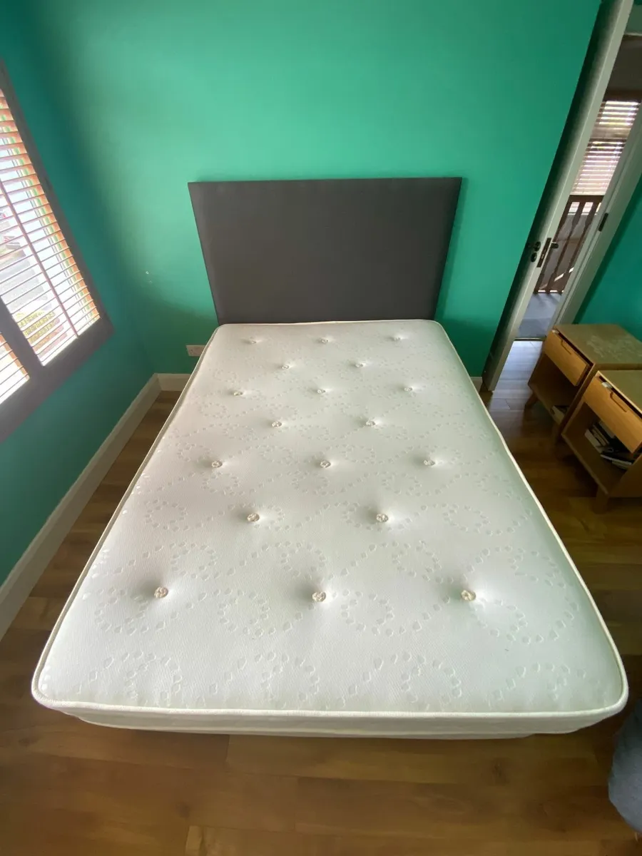 Double Divan Bed with Mattress & Headboard - Image 4
