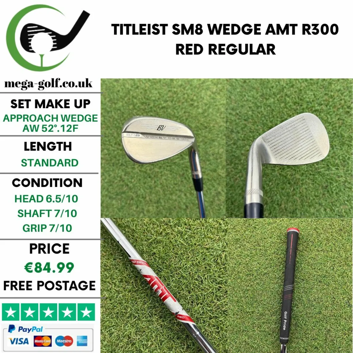 Titleist Sm8 Wedge Aw 52°.12f / Regular - Image 1