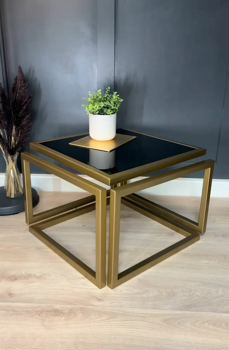 Levitas Gold Coffee Table – Floating Design - Image 3